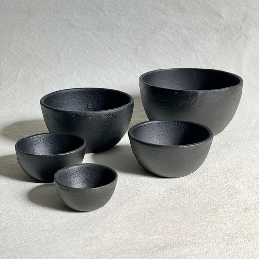Cast Iron Bowls - Set of 5