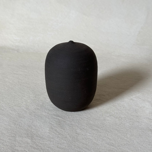 Black Ceramic Bud Vase